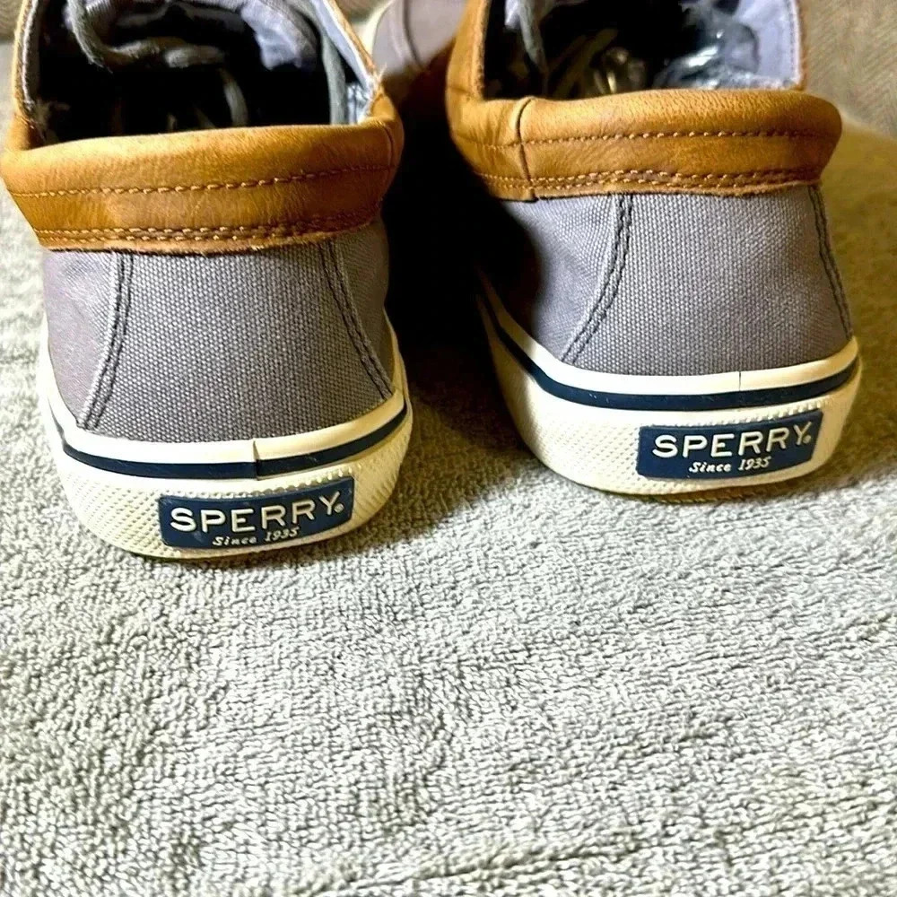 Sperry Gray and Brown Boat Shoes - Picture 6 of 7